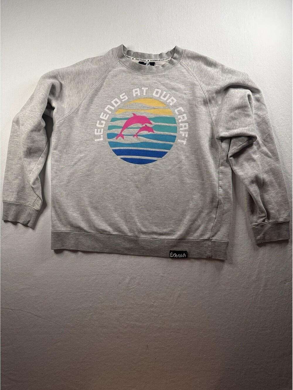 Pink Dolphin Crew Neck, Men’s, Grey Size Medium